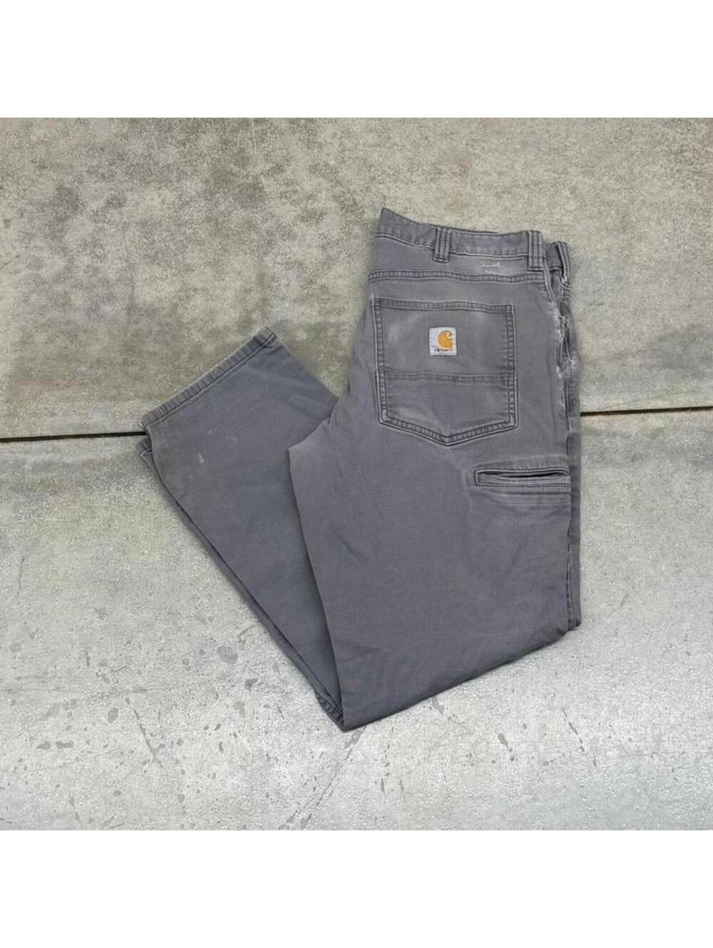 vintage carhartt faded grey relaxed baggy fit cargo pants size 34 x 30